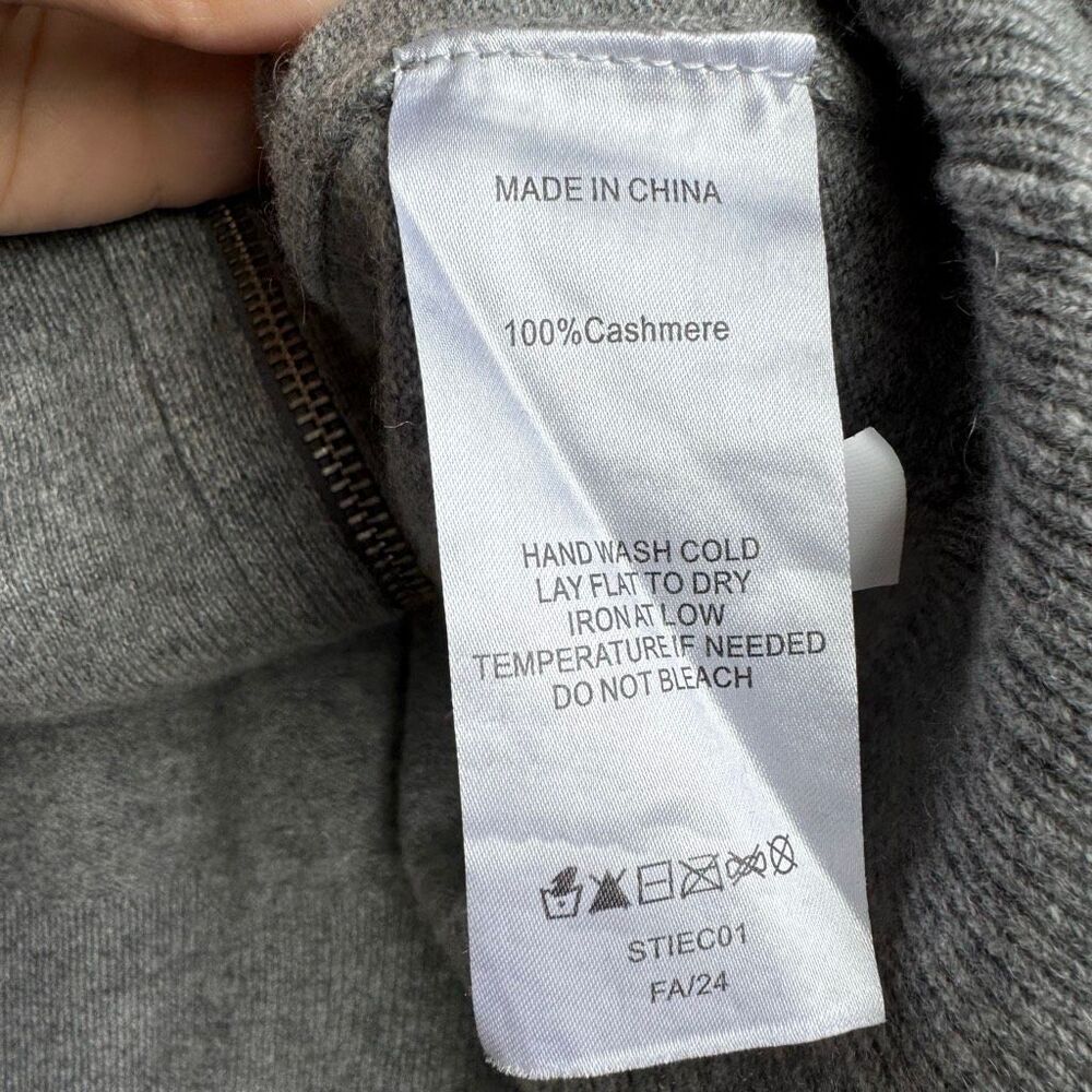 Quince 100% Mongolian Cashmere Full Zip Up Hoodie Sweatshirt Sweater Small - Picture 5 of 7